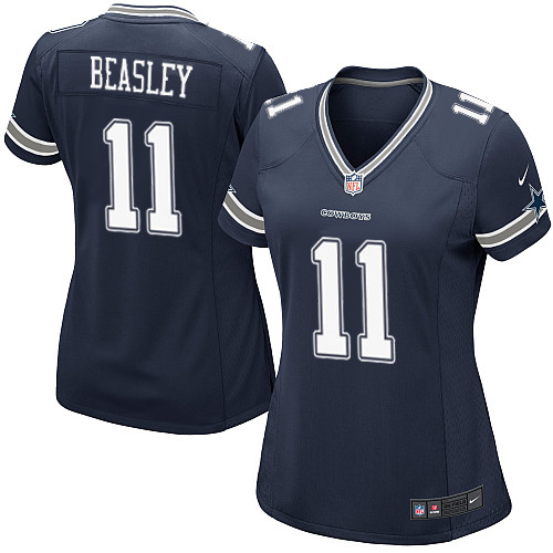 Women's Game Cole Beasley Nike Jersey Navy Blue Home - #11 NFL Dallas Cowboys